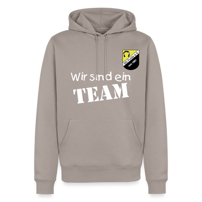 Fussball Papa - Wir sind ein TEAM Fulde Unisex Hoodie - Taupe