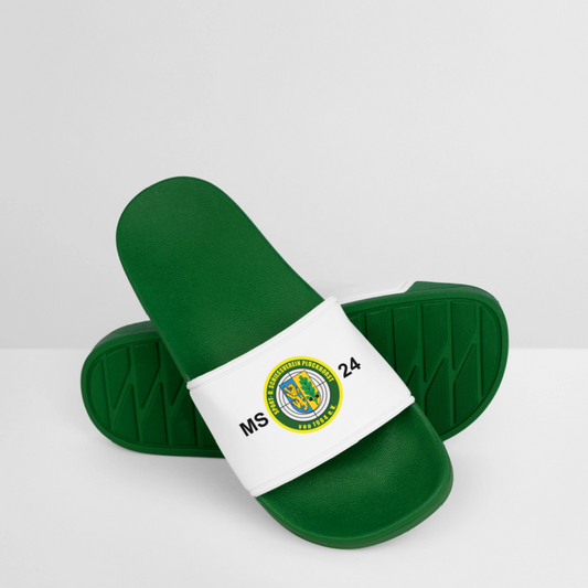 Personalisierte Badelatschen mit Initialen + Trikotnummer - Dunkelgrün