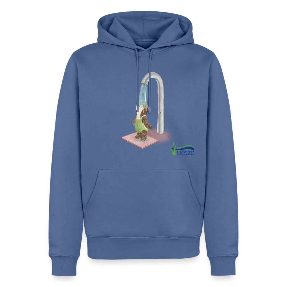Naturbad Uetze unisex Premium Hoodie "Dusche" - Taubenblau