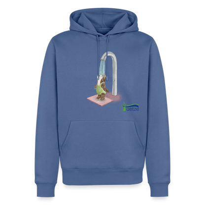 Naturbad Uetze unisex Premium Hoodie "Dusche" - Taubenblau