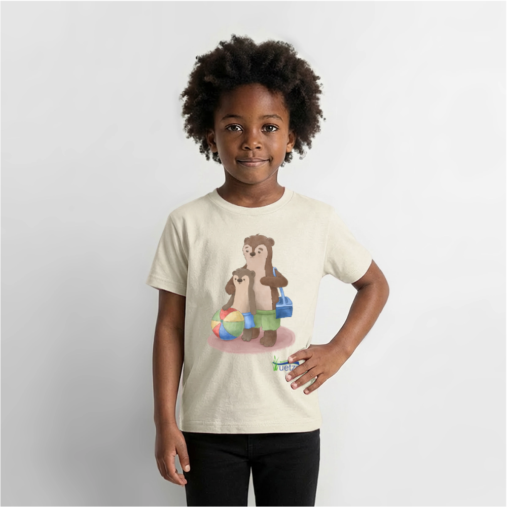 Naturbad Uetze Kinder T-Shirt "Otterpapa" (98-140) - Naturweiß