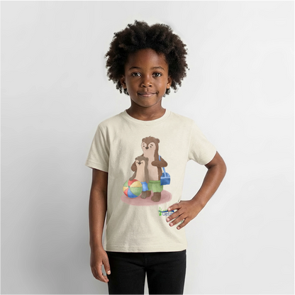 Naturbad Uetze Kinder T-Shirt "Otterpapa" (98-140) - Naturweiß