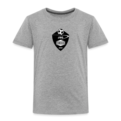JSG Aue Kicker Kinder Premium T-Shirt weiß - Grau meliert