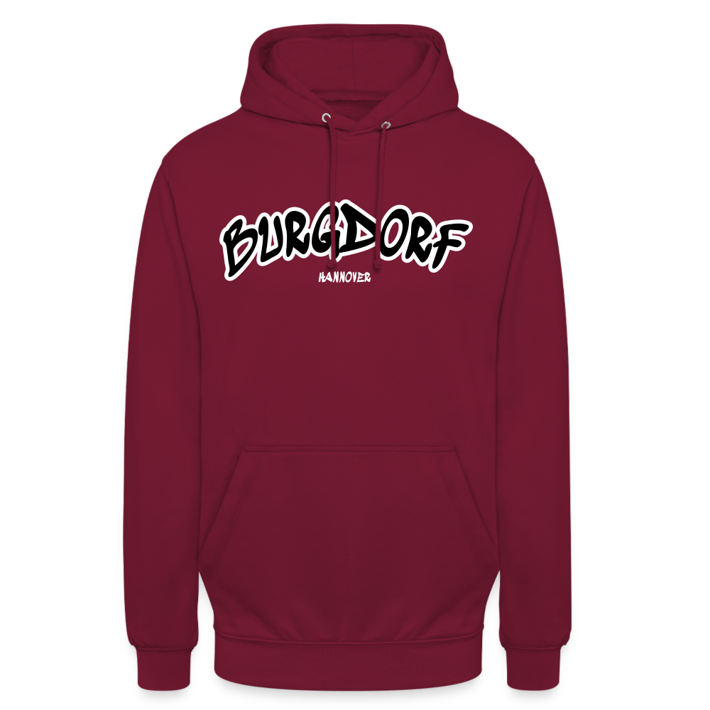 Burgdorf Hannover Unisex Hoodie Flexdruck - Bordeaux