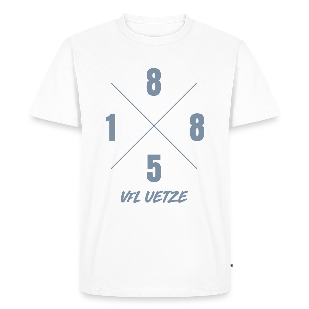 VfL Uetze unisex Premium T-Shirt 1885X flex silber - Weiß