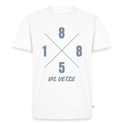 VfL Uetze unisex Premium T-Shirt 1885X flex silber - Weiß