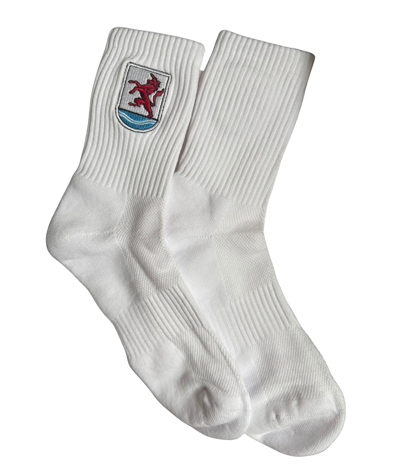 Knesebeck Sportsocken weiß mit Stick-Logo