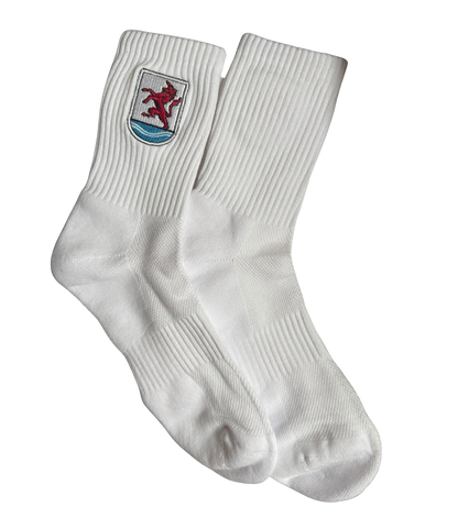 Knesebeck Sportsocken weiß mit Stick-Logo