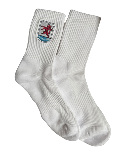 Knesebeck Sportsocken weiß mit Stick-Logo
