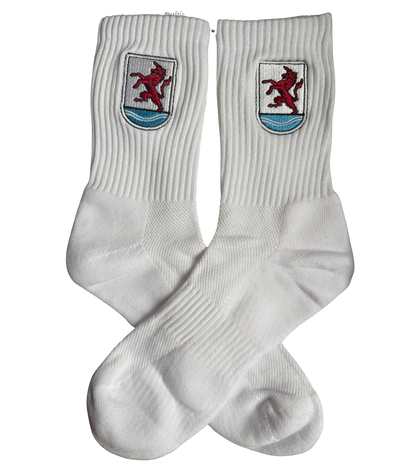 Knesebeck Sportsocken weiß mit Stick-Logo
