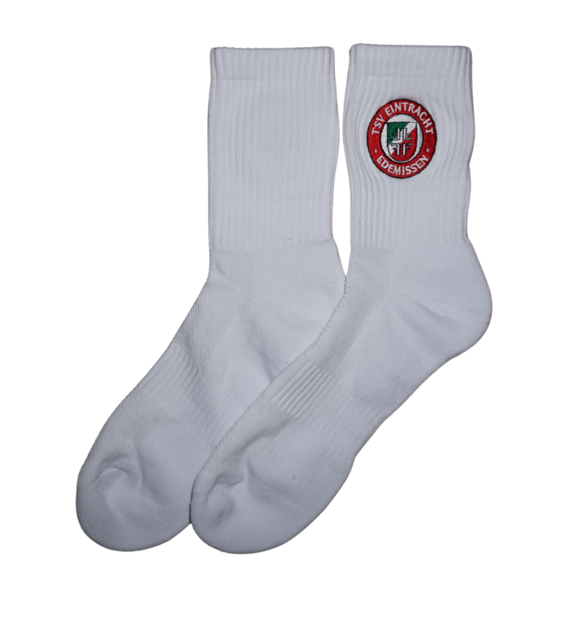 Sportsocken weiß mit gesticktem Logo 2