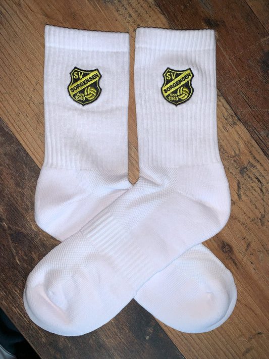 SV Sorgensen Sportsocken weiß mit Stick-Logo