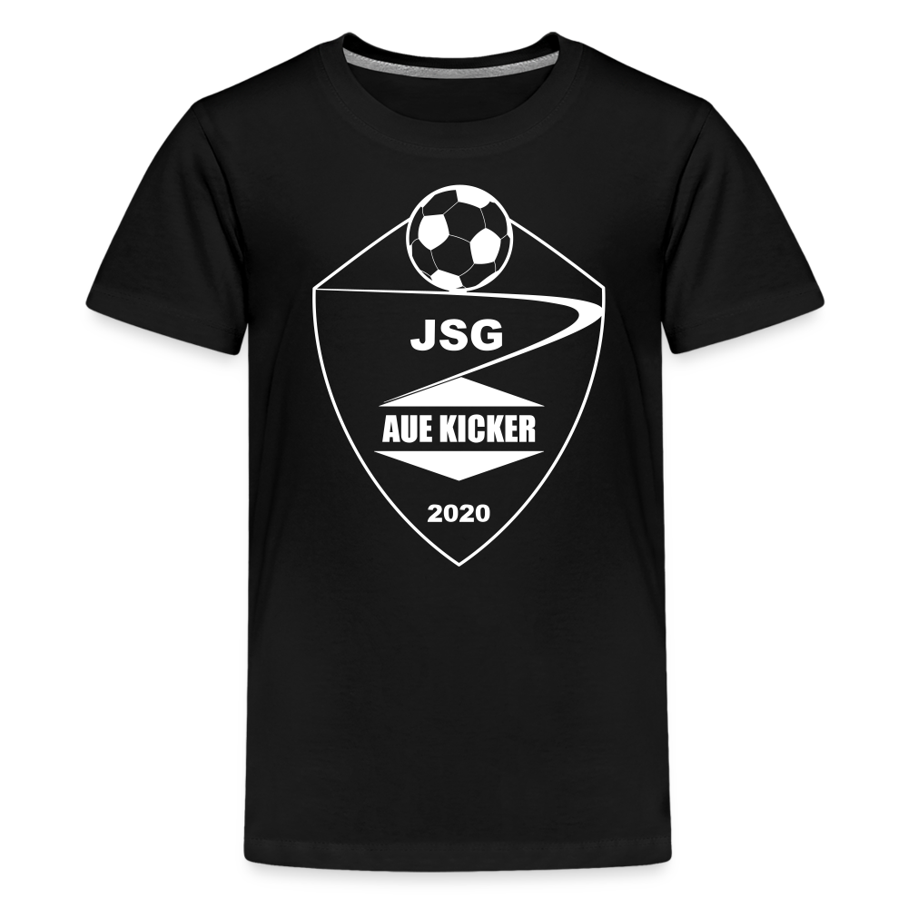 JSG Aue Kicker Teenager Premium T-Shirt - Schwarz