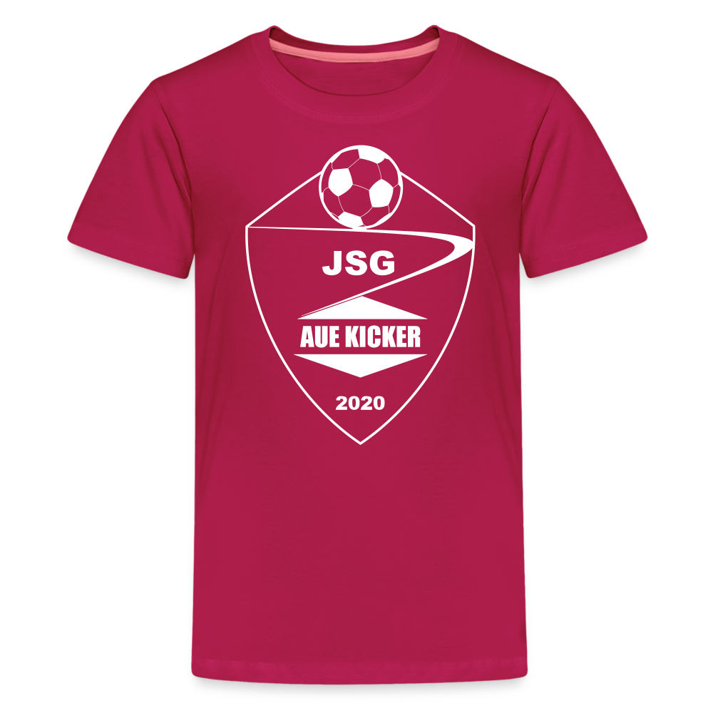 JSG Aue Kicker Teenager Premium T-Shirt - dunkles Pink