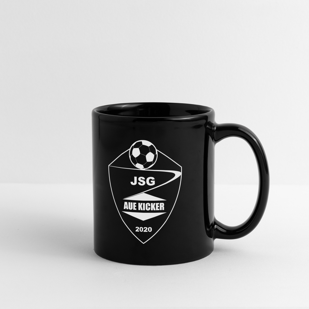 JSG Aue Kicker Tasse schwarz - Logo weiss - Schwarz