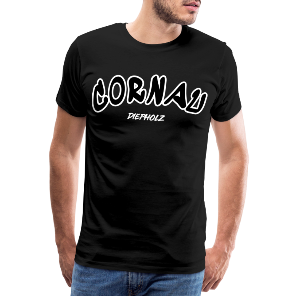 Cornau - Mein Dorf Premium T-Shirt flex - Schwarz