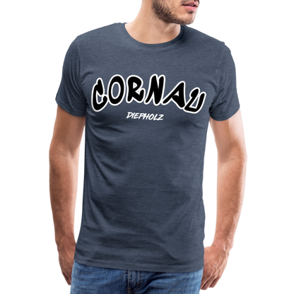 Cornau - Mein Dorf Premium T-Shirt flex - Blau meliert