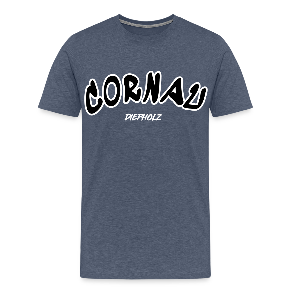 Cornau - Mein Dorf Premium T-Shirt flex - Blau meliert