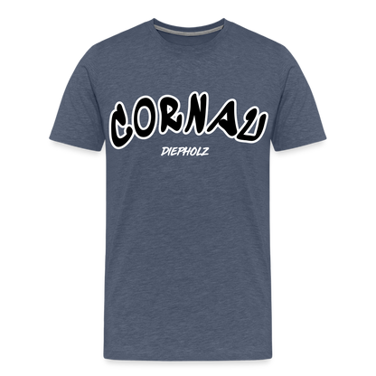 Cornau - Mein Dorf Premium T-Shirt flex - Blau meliert