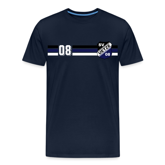 SV Uetze 08 stripes Premium T-Shirt flex - Navy