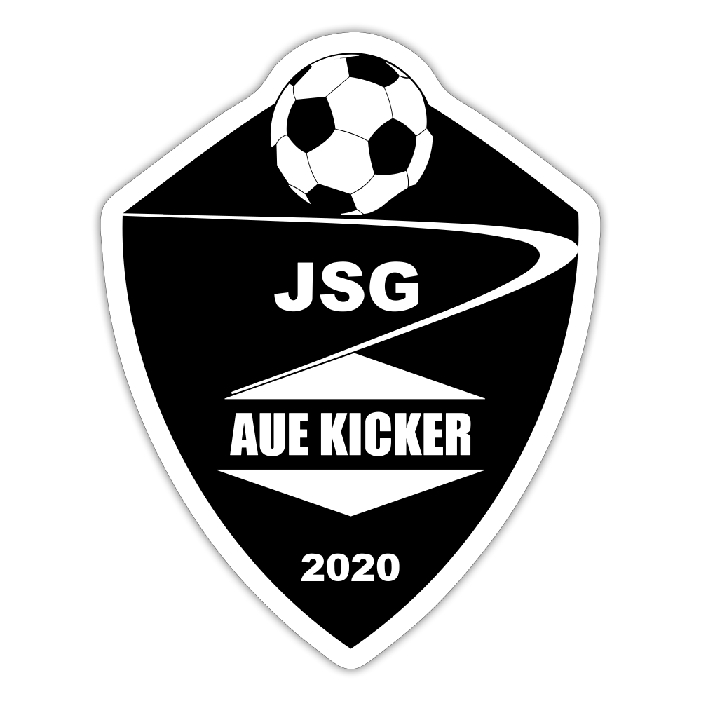 JSG Aue Kicker großer Sticker 10x10cm - Mattweiß