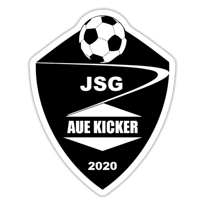 JSG Aue Kicker großer Sticker 10x10cm - Mattweiß