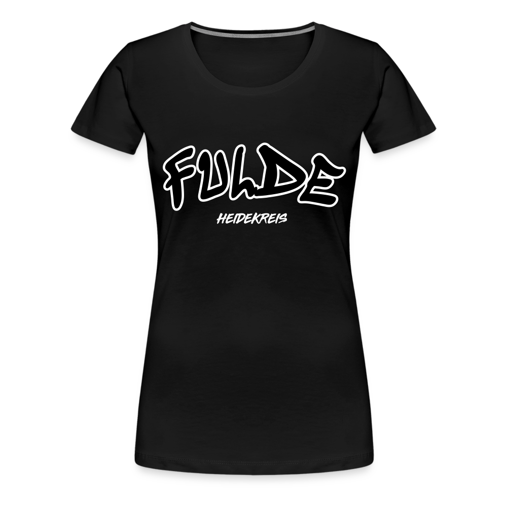 Fulde Heidekreis Frauen Premium T-Shirt flex - Schwarz