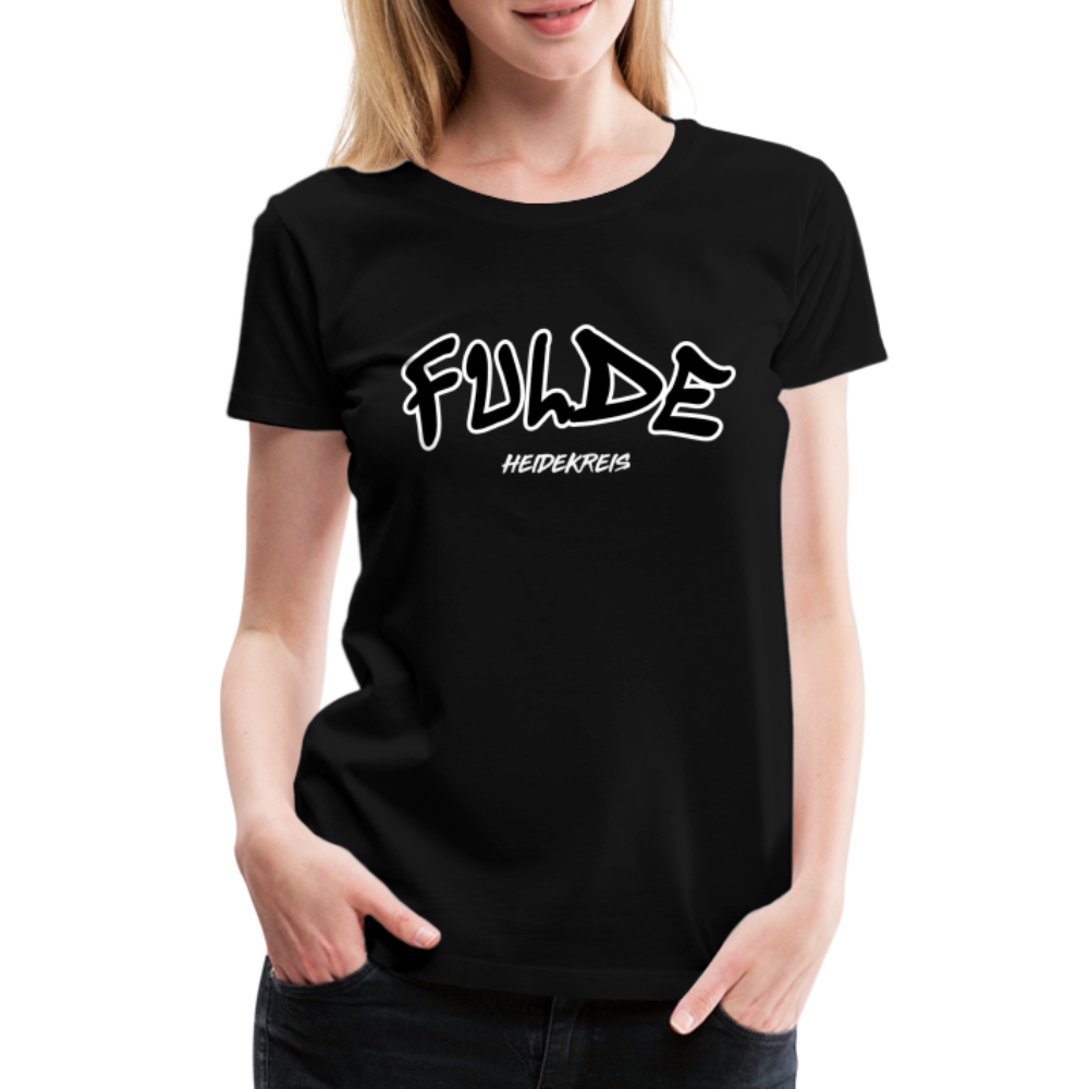 Fulde Heidekreis Frauen Premium T-Shirt flex - Schwarz