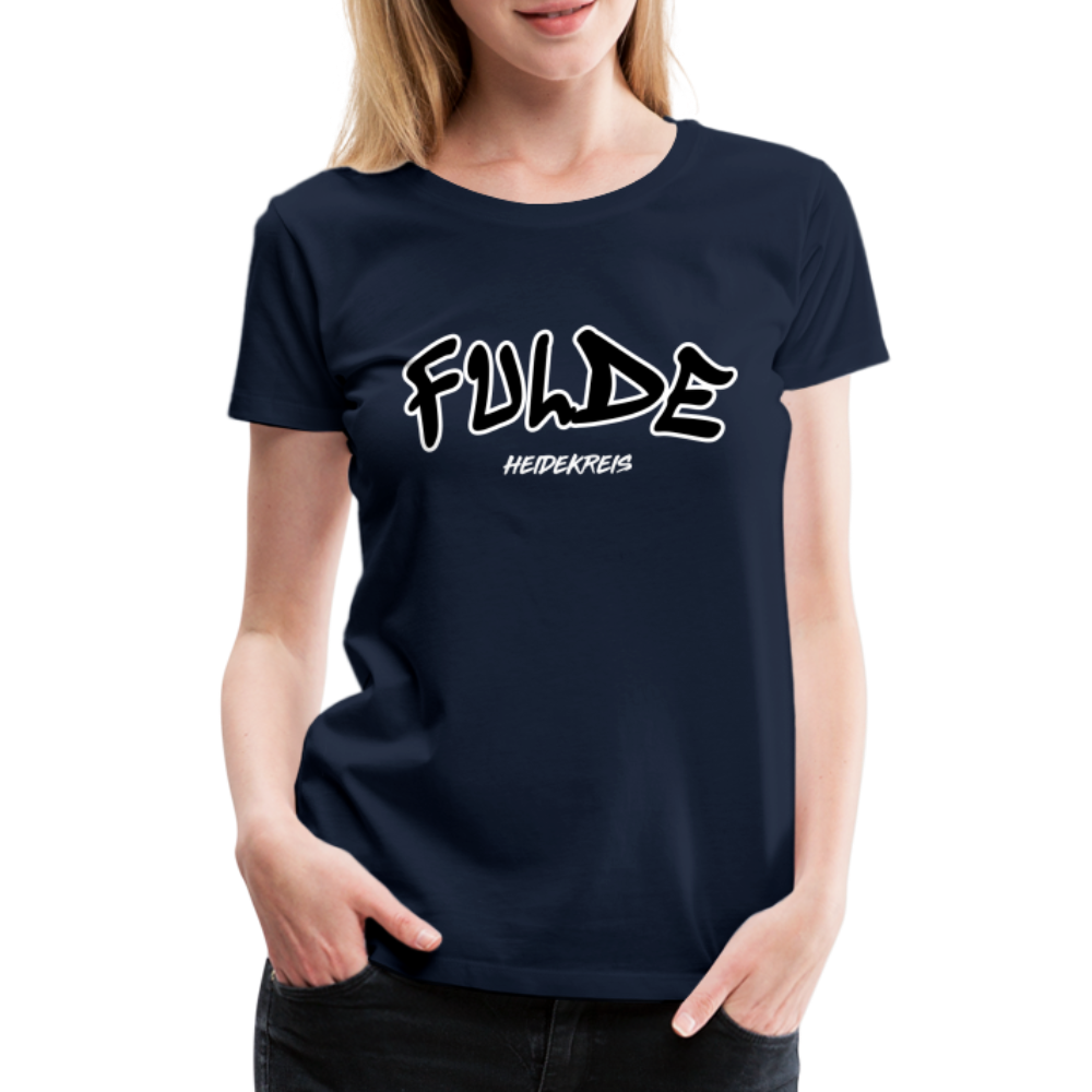 Fulde Heidekreis Frauen Premium T-Shirt flex - Navy