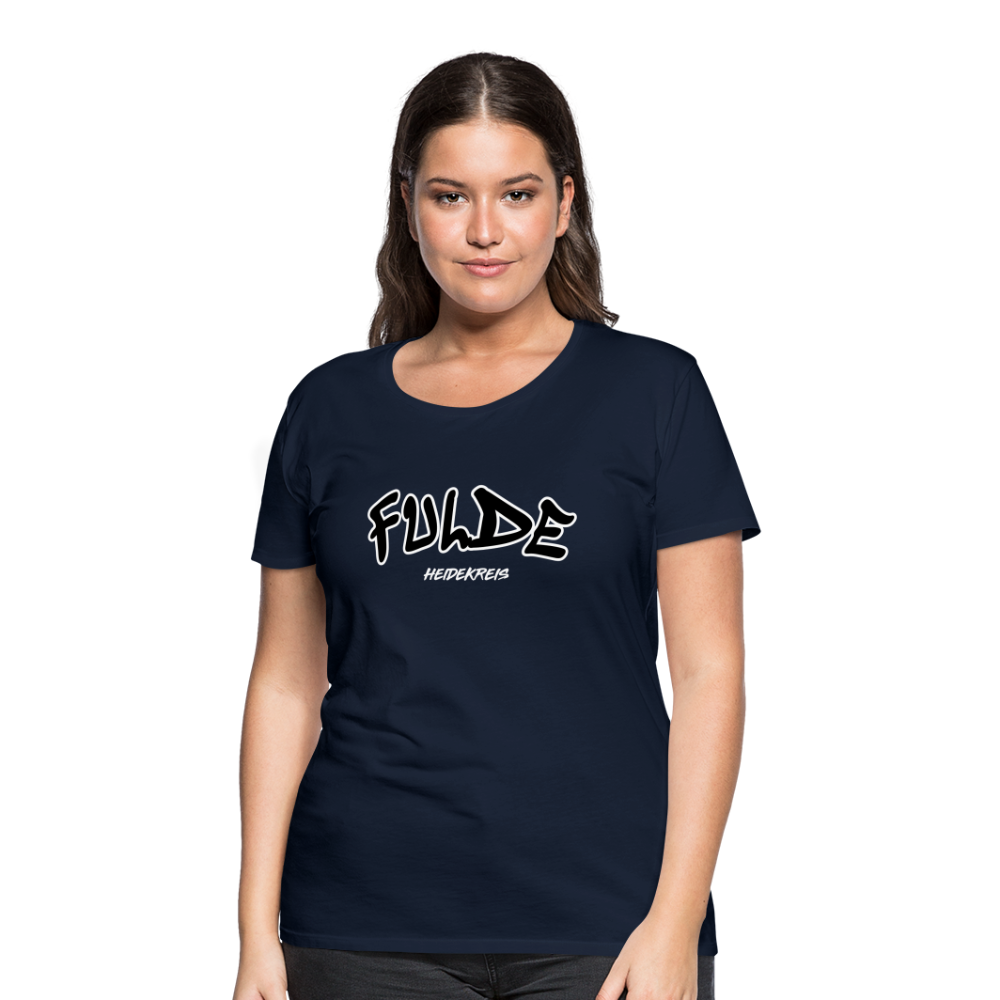 Fulde Heidekreis Frauen Premium T-Shirt flex - Navy