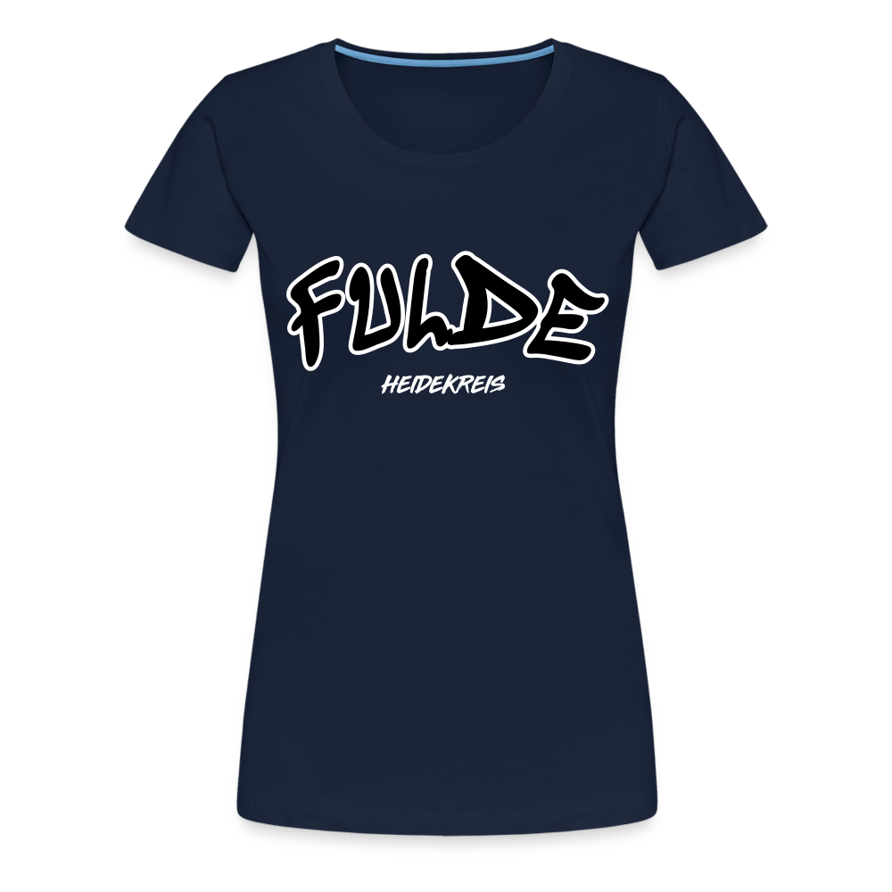 Fulde Heidekreis Frauen Premium T-Shirt flex - Navy