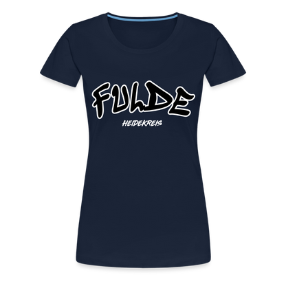 Fulde Heidekreis Frauen Premium T-Shirt flex - Navy