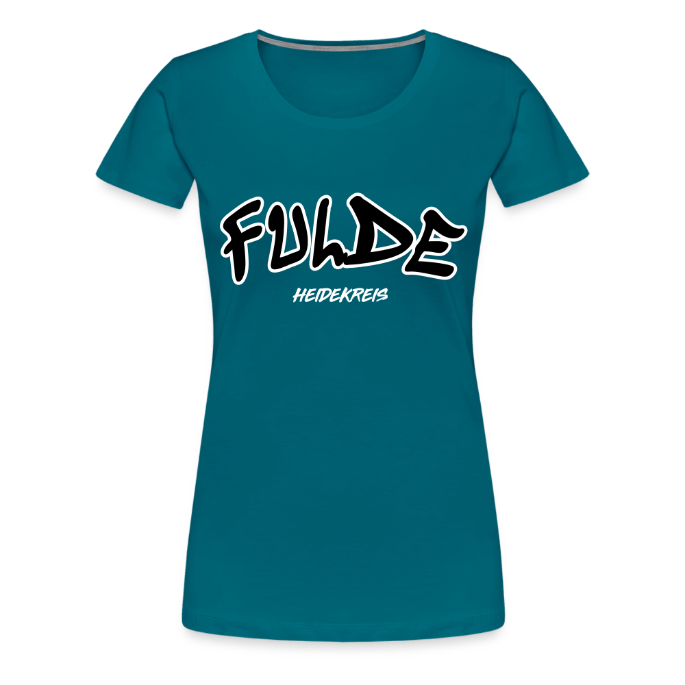 Fulde Heidekreis Frauen Premium T-Shirt flex - Divablau