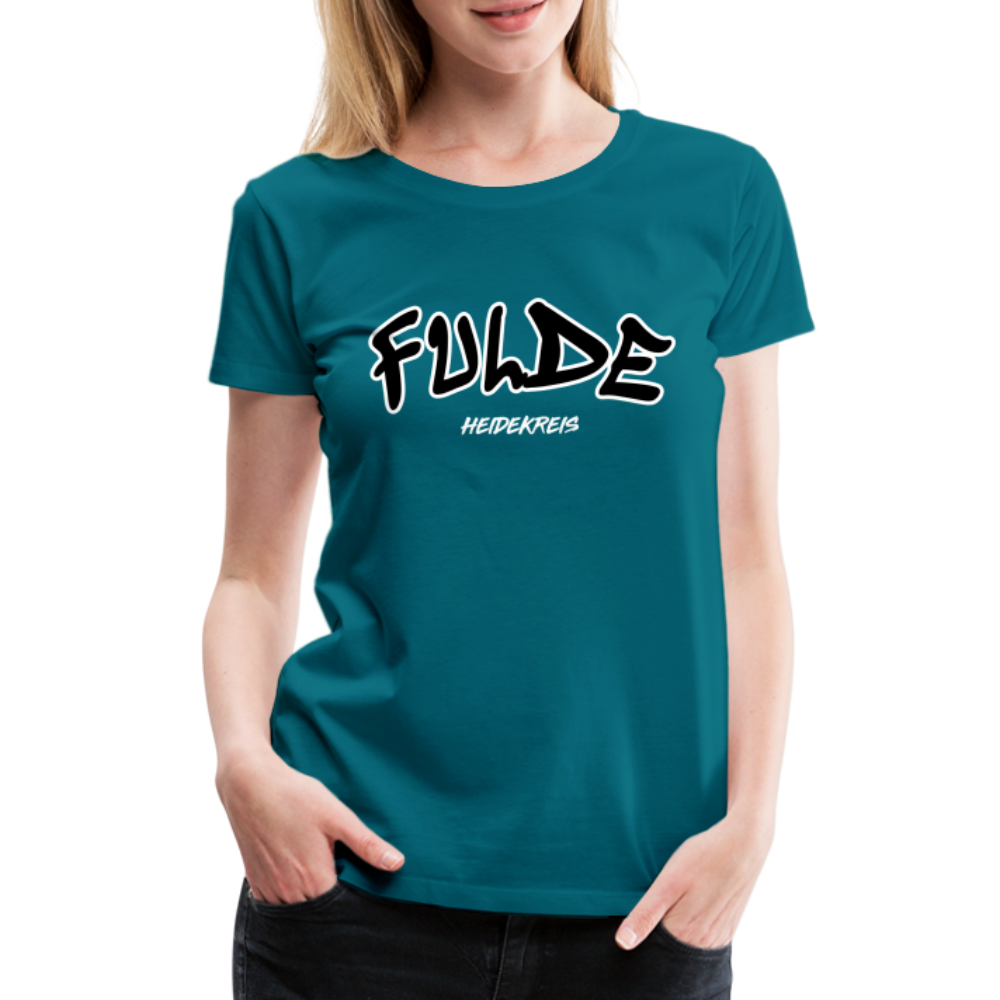 Fulde Heidekreis Frauen Premium T-Shirt flex - Divablau