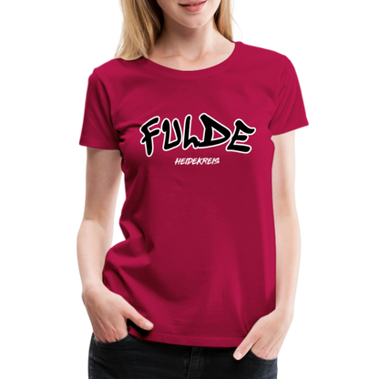 Fulde Heidekreis Frauen Premium T-Shirt flex - dunkles Pink