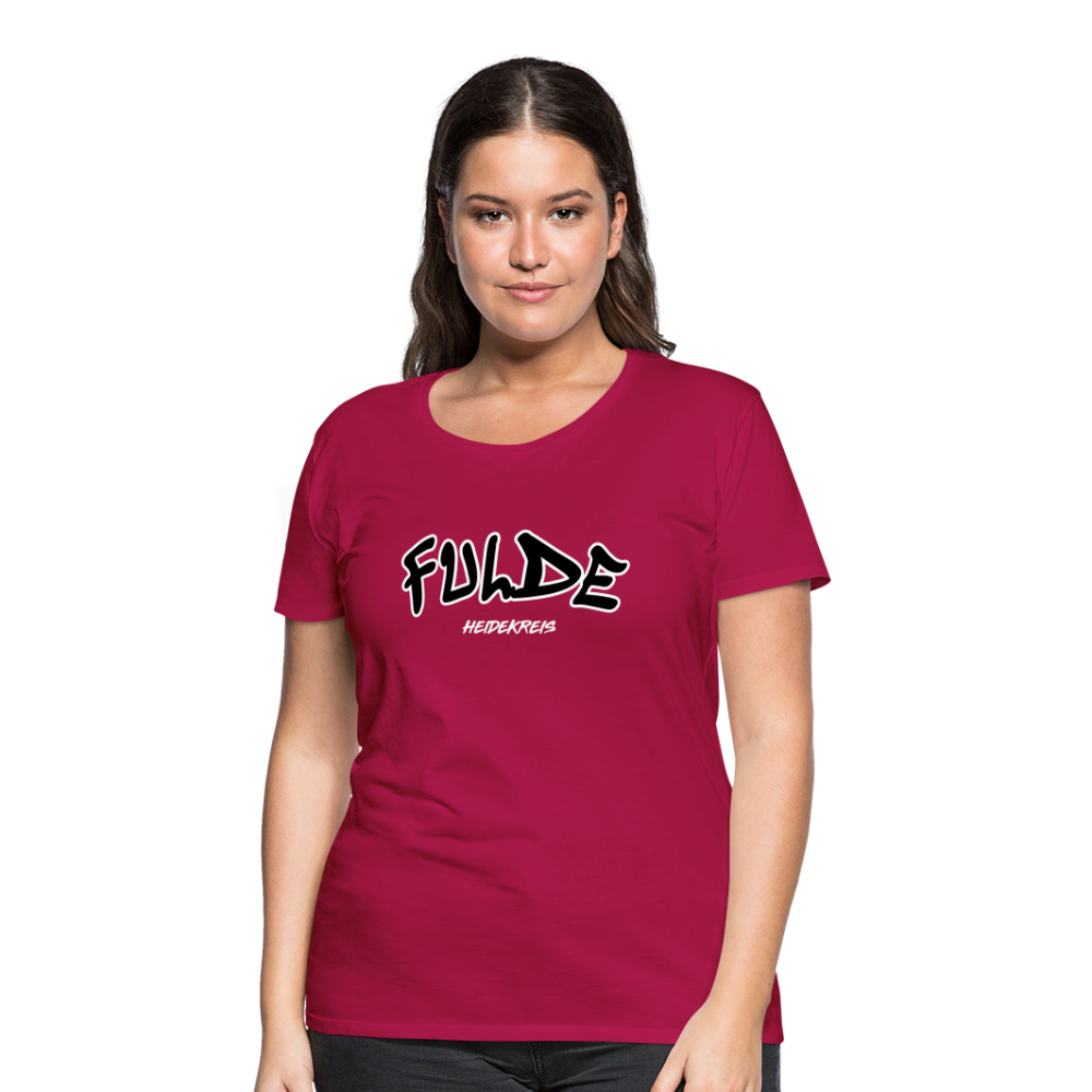 Fulde Heidekreis Frauen Premium T-Shirt flex - dunkles Pink