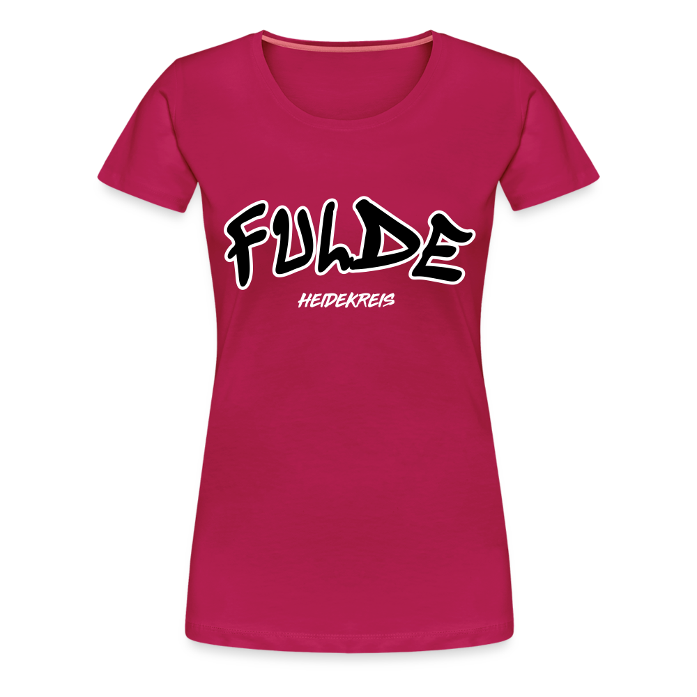 Fulde Heidekreis Frauen Premium T-Shirt flex - dunkles Pink