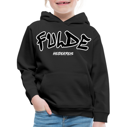 Fulde Heidekreis Kinder Premium Hoodie flex - Schwarz