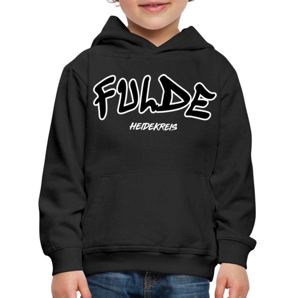 Fulde Heidekreis Kinder Premium Hoodie flex - Schwarz