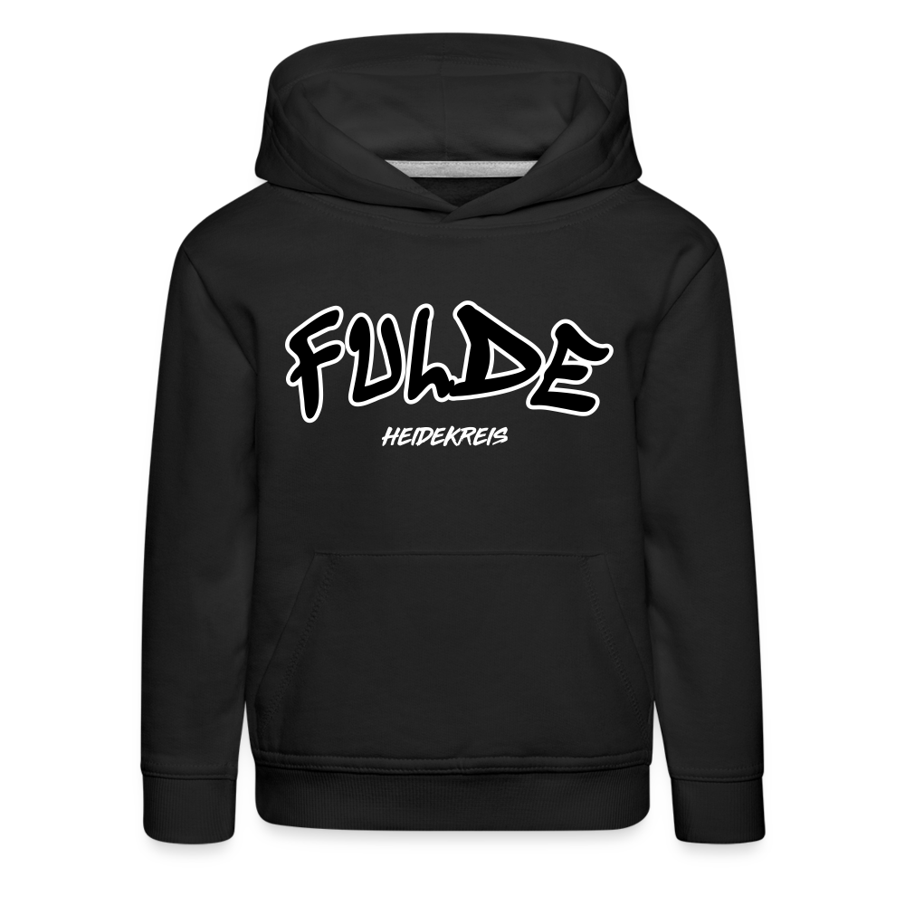 Fulde Heidekreis Kinder Premium Hoodie flex - Schwarz