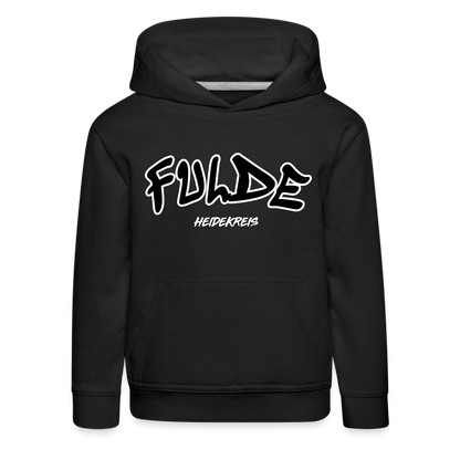 Fulde Heidekreis Kinder Premium Hoodie flex - Schwarz