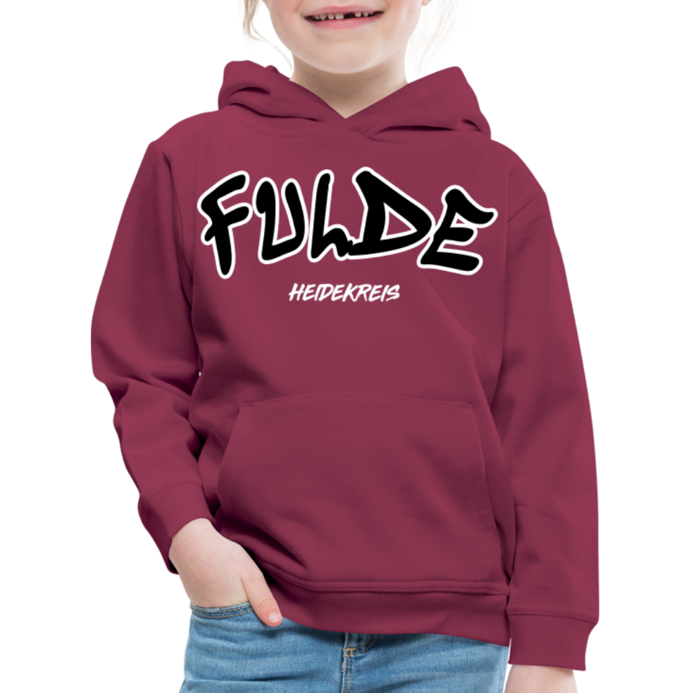 Fulde Heidekreis Kinder Premium Hoodie flex - Bordeaux