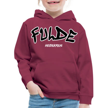 Fulde Heidekreis Kinder Premium Hoodie flex - Bordeaux