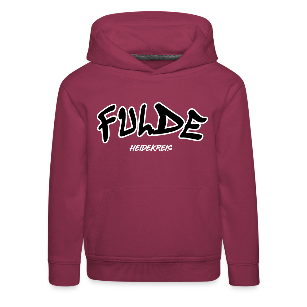 Fulde Heidekreis Kinder Premium Hoodie flex - Bordeaux