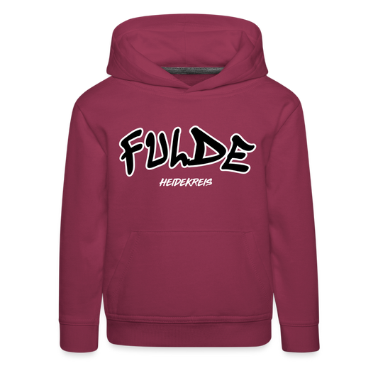 Fulde Heidekreis Kinder Premium Hoodie flex - Bordeaux