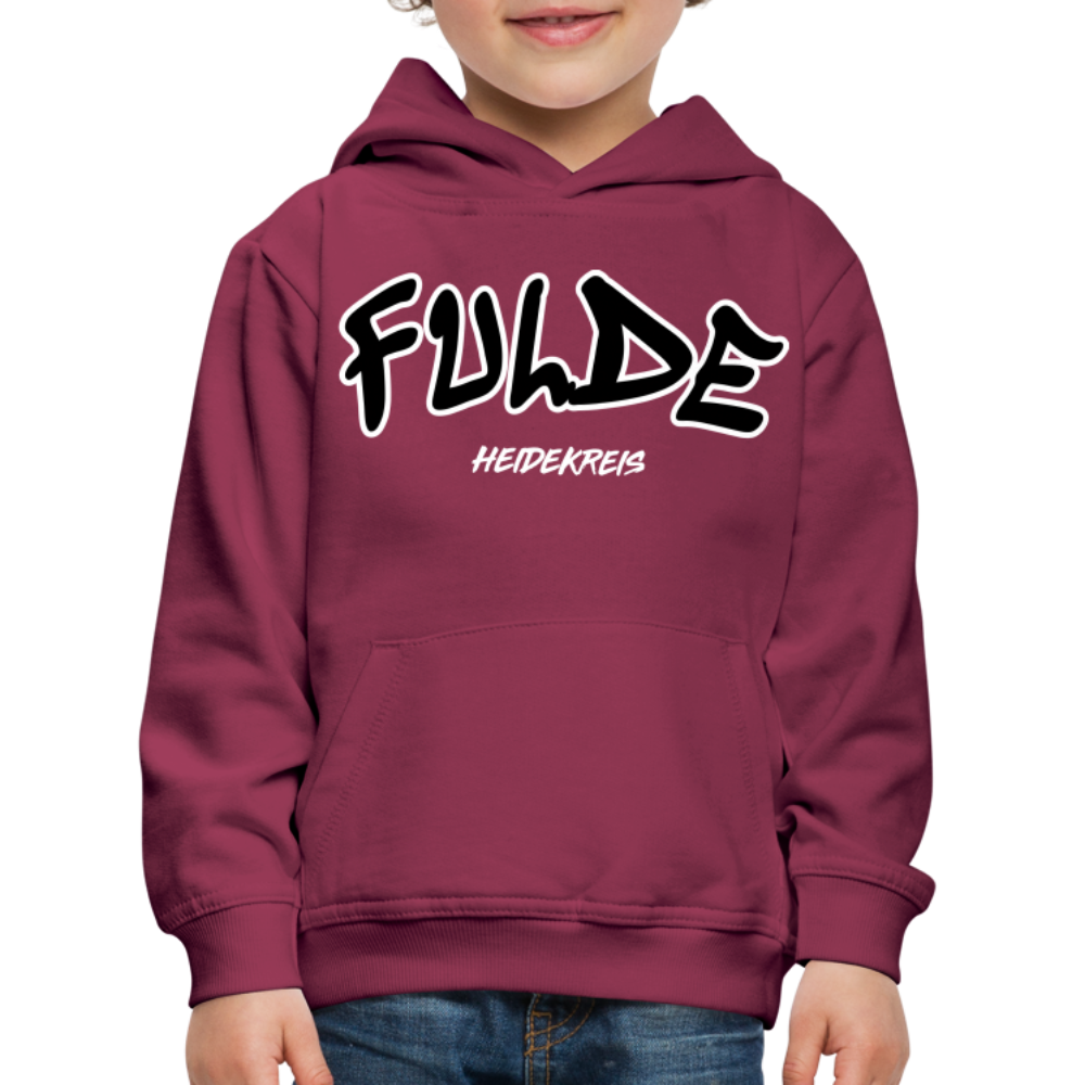 Fulde Heidekreis Kinder Premium Hoodie flex - Bordeaux