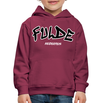 Fulde Heidekreis Kinder Premium Hoodie flex - Bordeaux