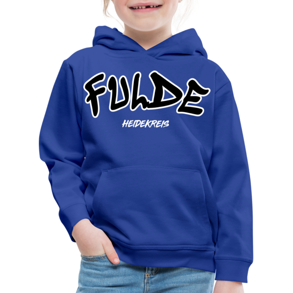 Fulde Heidekreis Kinder Premium Hoodie flex - Royalblau