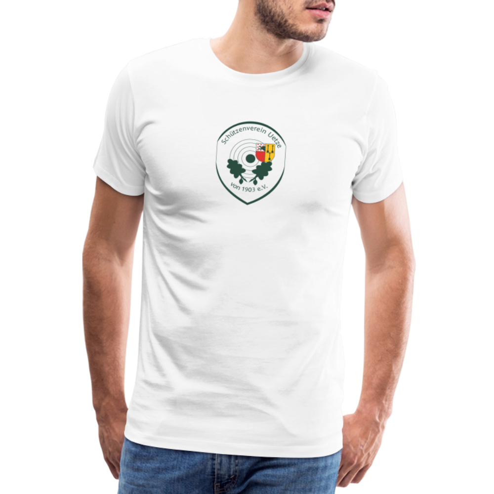 Schützenverein Uetze unisex Premium T-Shirt Logo - Weiß