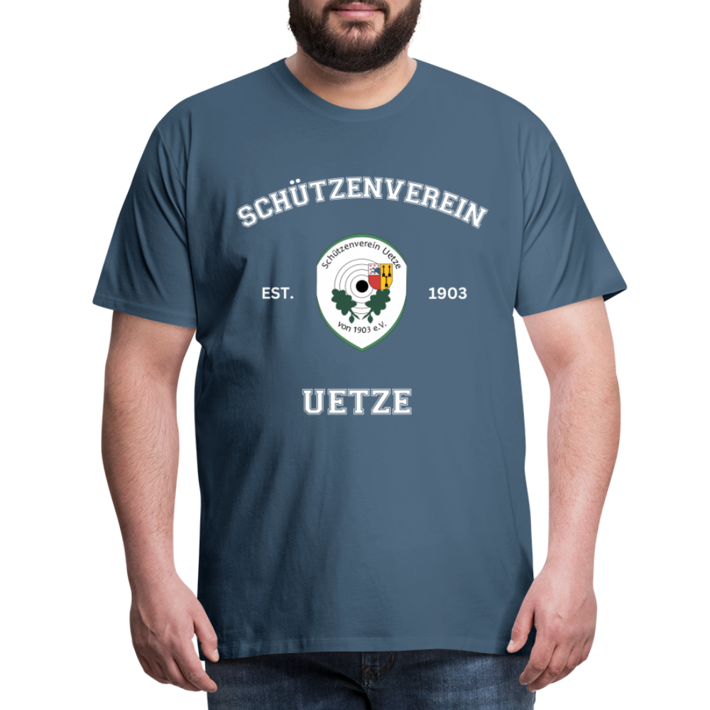 Schützenverein Uetze unisex Collage T-Shirt - Blaugrau